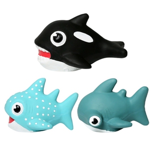 Cute Animal Whale Shark Shaped Squeak Latex Toy Pet Dogs
