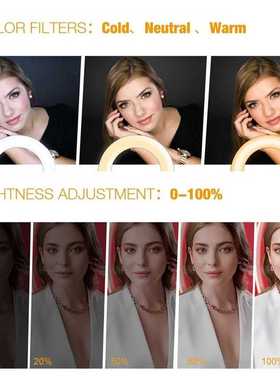LED Ring Light 10-inch with Tripod Stand Selfie Ringlight Vi