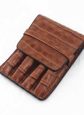 Handmade Leather Pen Case Pencil Bag Fountain Sleeve Bag Vi