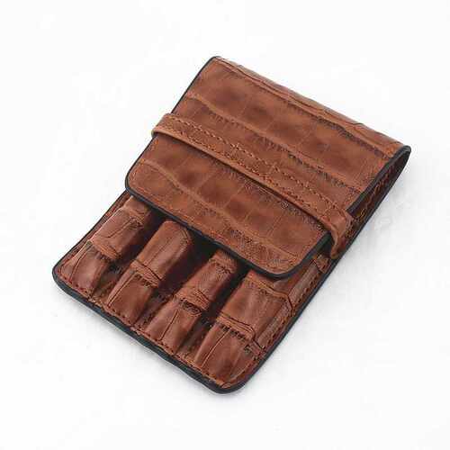Handmade Leather Pen Case Pencil Bag Fountain Sleeve Bag Vi