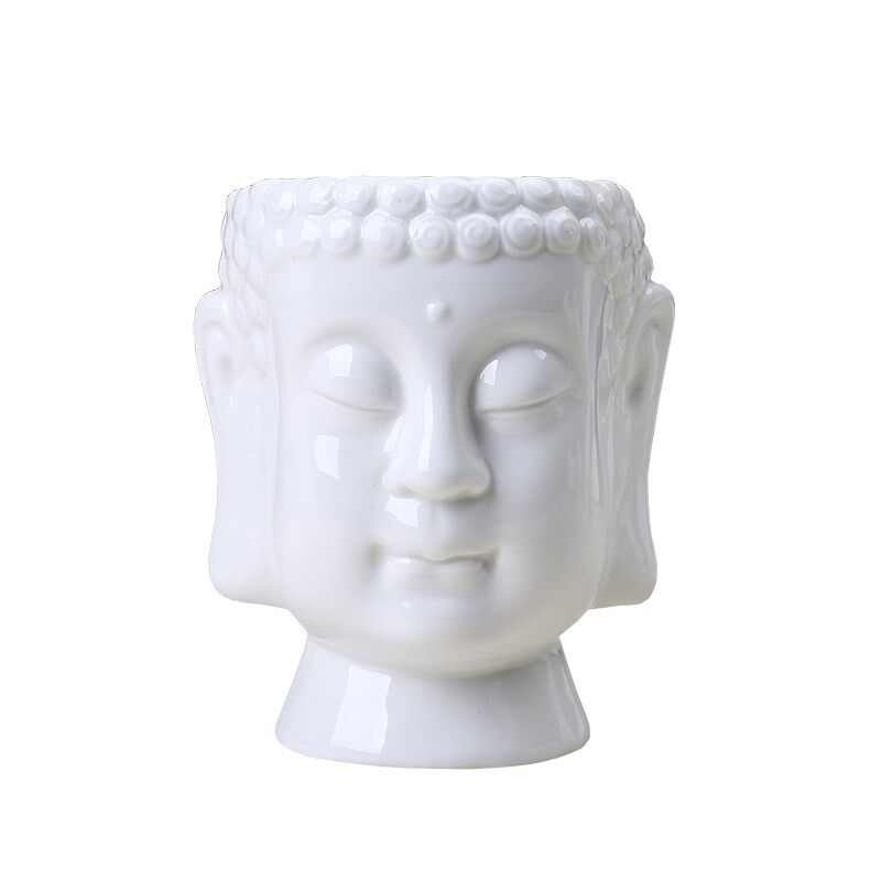 Flower-Pot Statue Home-Desk-Decoration Ceramic Buddha Zen Su图片