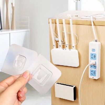 Double Sided Adhesive Wall Hooks Wall Hanger Transparent