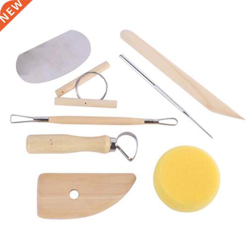 8pcs Useful Wood Pottery Clay Pottery Casting Tools 适用于 C