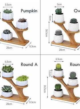 1 Set Ceramic Owl Garden Pots Modern Pumpkin Flowerpot Nurse