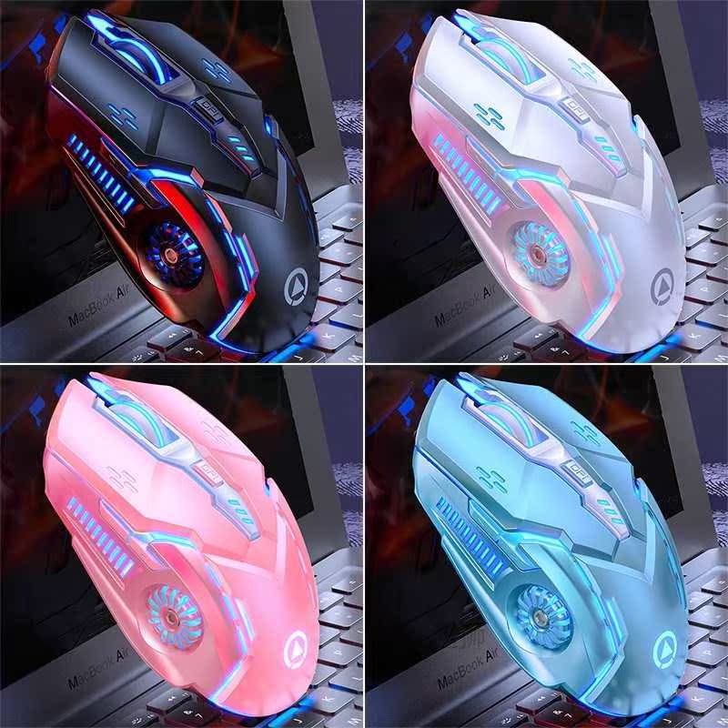 2020 New product A9 luminous silent gaming wireless mouse pi