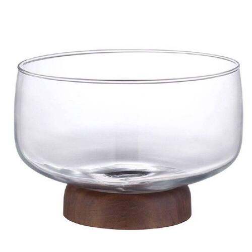 Acacia Mangium Glass Fruit Plate Living Room Dried Fruit