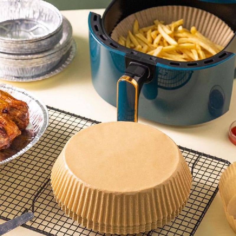 round grease paper tray for french fries barbecue baking