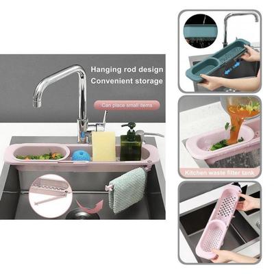 Dropshipping Sink Rack Extensible Design Ventilated Drain
