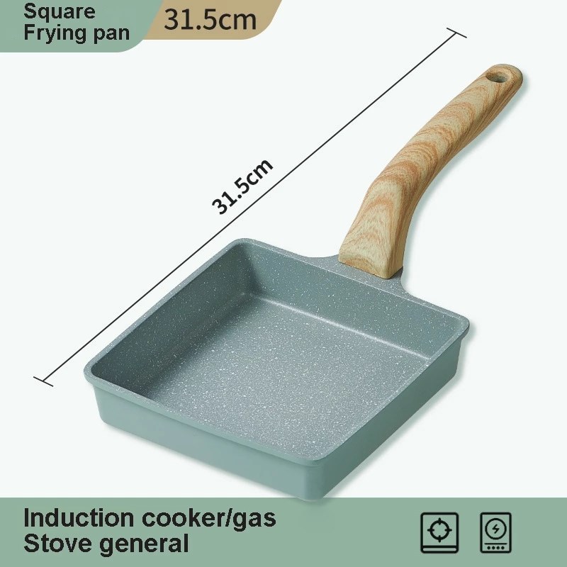 Frying Pan Tamagoyaki Green Non-stick Pan Fry Egg Pan Pancak
