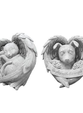 Sleeping Angel Pet Gravestone Dog Cat Memorial Stone Statue