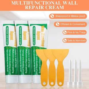 Filler Wall Agent Kit Scratch 3Pcs Plaster 100g