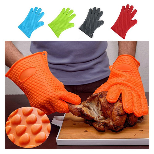 New Silicone Oven Kitchen Glove Heat Resistant Thick