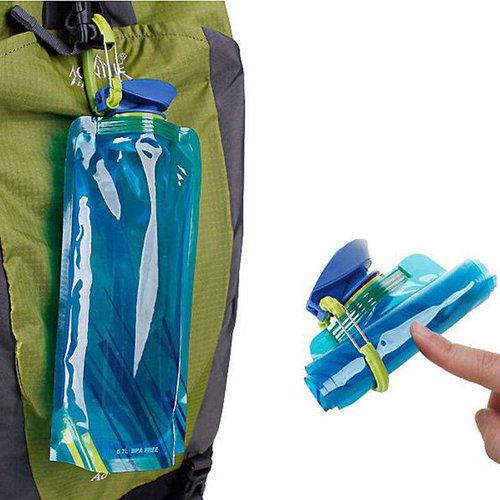 700mL Reusable Folding Water Bottle Sports Travel Portable