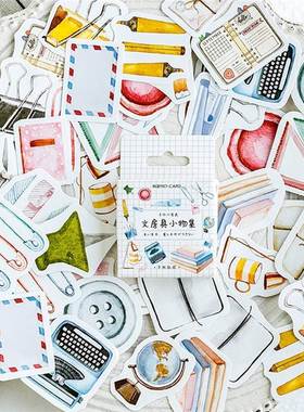 46pcs Small Item Collection Paper Sticker Diy Diary Paper La