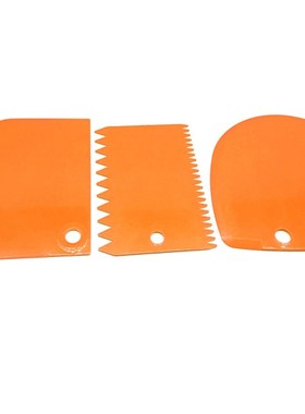 3Pcs Cream Scraper Suit DIY Kitchen Straight Arc Tooth Shap
