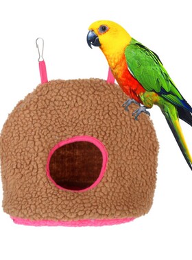Bird Bed House Hut Hanging Cage Plush Bird Hamster Parrot