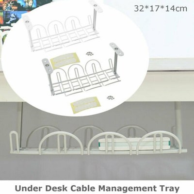 Under Desk Storage Rack Cable Management Tray Power Line St