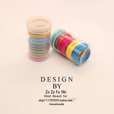 10 seamless hair bands, girl's gradient color hair circl