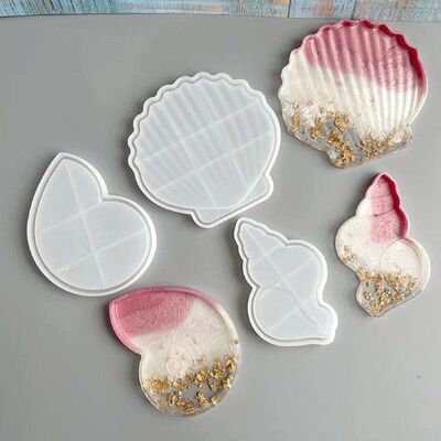 DIY Plate Resin Mold Starfish Conch Shell Dish Mold Mirror