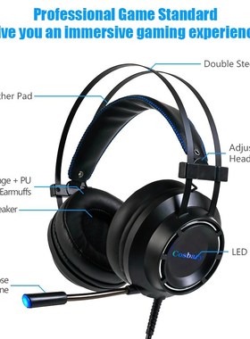 7.1 Gaming Headset Headphones with Microphone for PC Compute