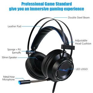 7.1 Gaming Headset Headphones with Microphone for PC Compute