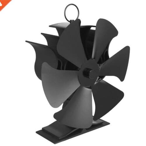 6 Blades Heat Powered Stove Fan 2 in 1 Chimney Fan Heat Circ