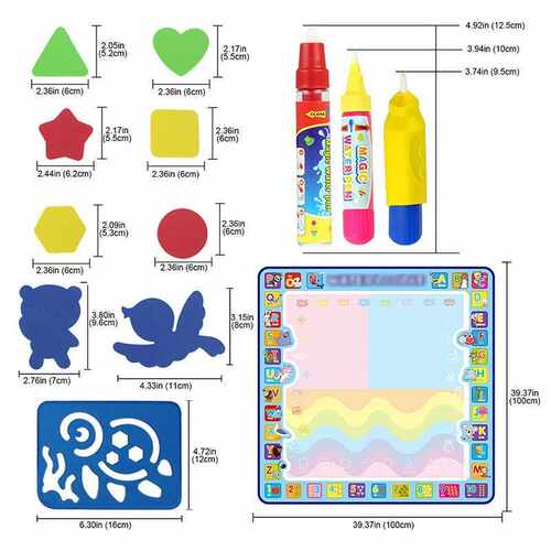 Coolplay 100x100cm Water Drawing Mat Doodle Mat 4 Drawing