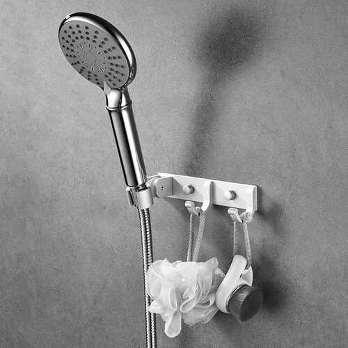 Shower Head Base with Hook Hanger for Bathroom Hardware Coat