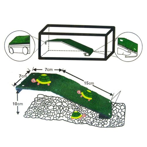 Turtle Basking Platform Tortoise Ramp Reptile Tank Ladder Re