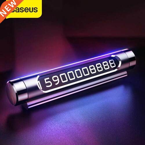 Luminous Car Temporary Parking Card Holder Car Styling Mobil