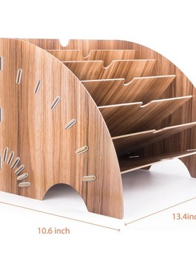 Wooden File Organiser Office Desktop Stationery Expanding Fi