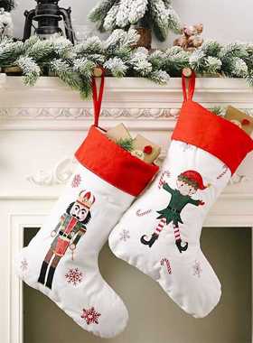 45x30cm Retro Christmas Decor Cute King Soldier Stockings Sn