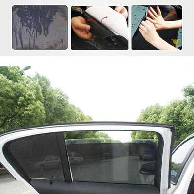 2PCS Car Sun Shades Film Sun Protection Window Cover PVC Sun