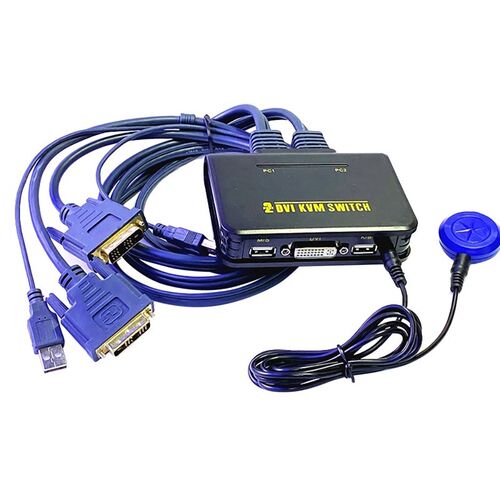 USB DVI KVM Switch 2 Port HDMI Switch Multi Computer USB Mo
