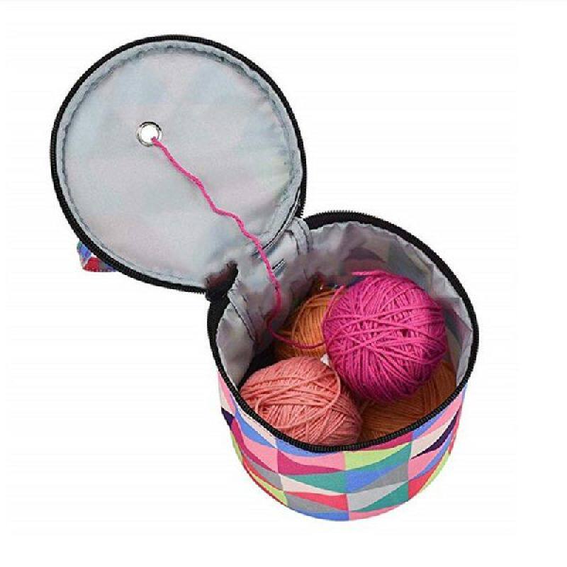 yarn storage bag round knitting wool yarn bags organizer