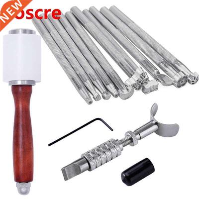 Leather Craft Tools Hammer Punch Carving Kit  Stamping L