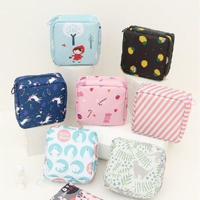 Portable Square Sanitary Towel Napkin Pad Tampon Purse Bag