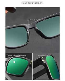 KDEAM New Sport Men Polarized Square Sun Glasses Outdoor Wo