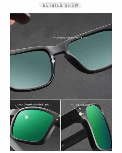KDEAM New Sport Men Polarized Square Sun Glasses Outdoor Wo