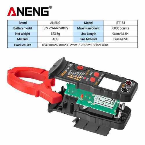 ST184 Digital Clamp Multimeter Meter 6000 Counts Professiona