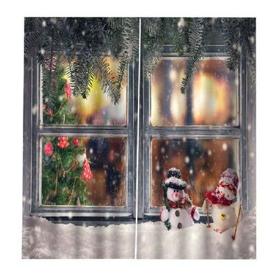 3D Photo Printing Room Darkening Window Drape Living Room
