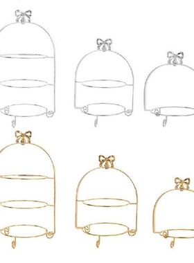 896A Cake Stand Multi-layer Arch-Shaped Gold Dessert Fruit