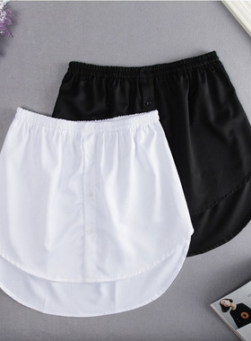 Hot Underskirt Shirt Extender Women Mini Skirts Black White