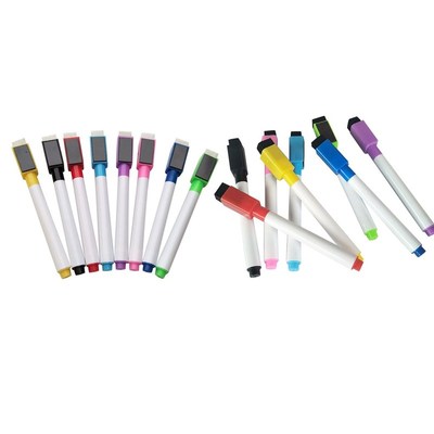8PCS/Set Magnetic Colorful Whiteboard Pen Board Markers Buil