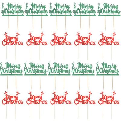 20Pcs Cake Decors Funny Glittering Festive Poratble Cake