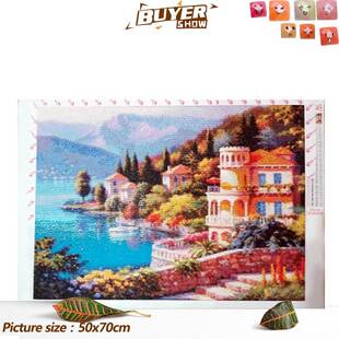 Huacan Diamond Painting Scenic 5D Diamonds Mosaic Seaside Pi