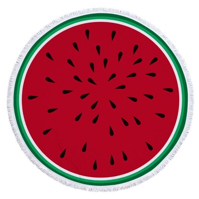Blanket Carpet Shower-Towel Circle-Mat Watermelon Bath Servi