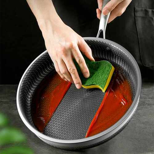 316 Stainless Steel Frying Pan High Quality Full Uniform Hea