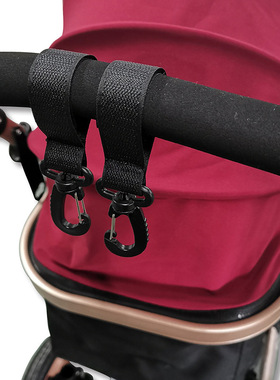 2pcs PU Leather Baby Bag Stroller Hook Pram Rotate 360 Degre