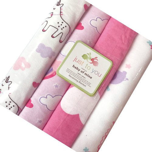 4pcs Baby Boys Girls Crib Sheets Cotton Newborn Swaddle Infa